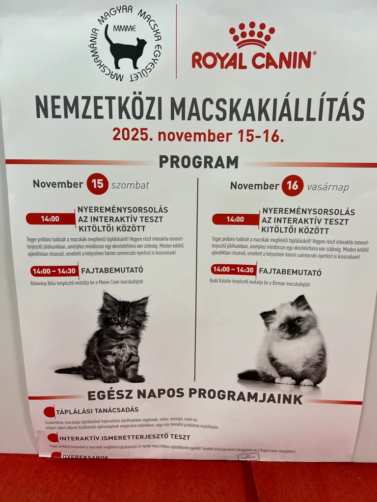Invitación oficial de Royal Canin a la presentación de la raza Saba Birman – Budapest 2025
